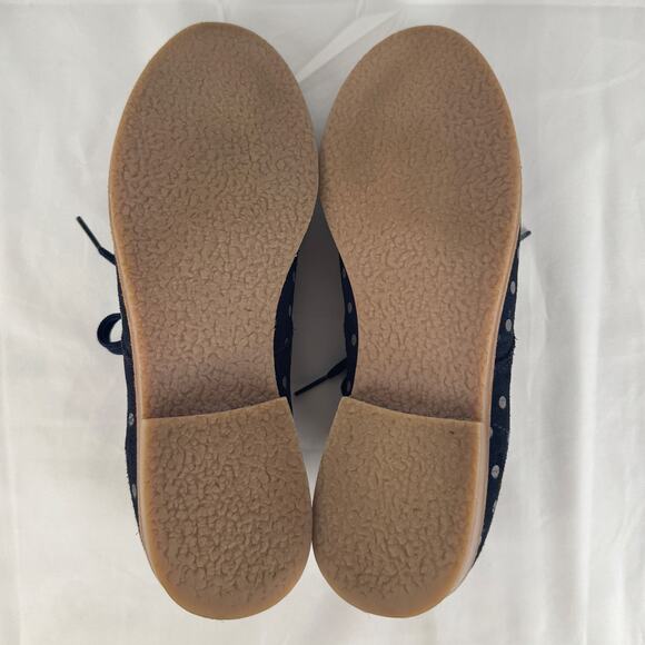Boden Polka Dot Suede Desert‎ Boots Women’s Size 8 Navy Blue Lace Up Ankle Shoes - Picture 12 of 16
